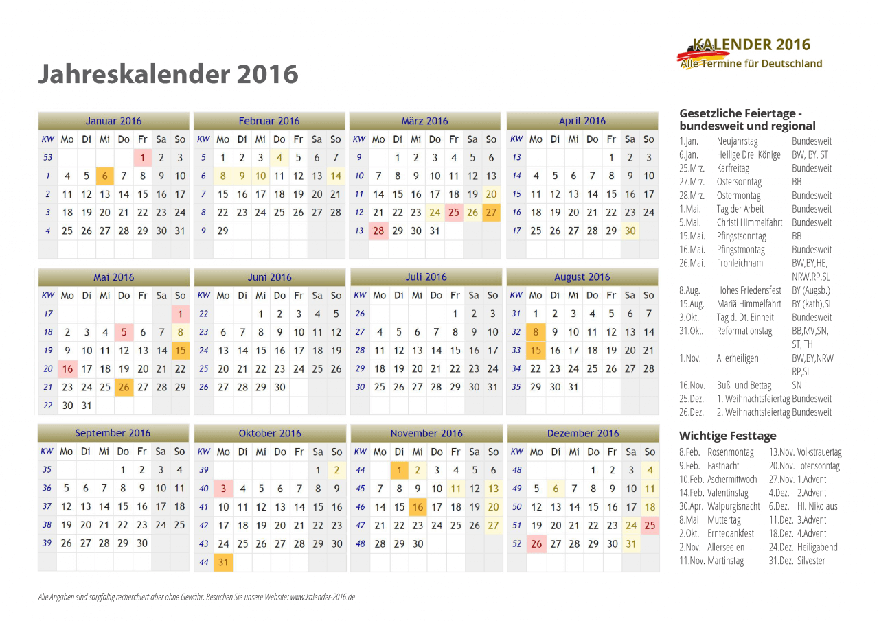 kalender 2016 ostern