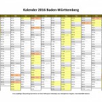 Kalender-Baden Württemberg 2016 - A4 quer